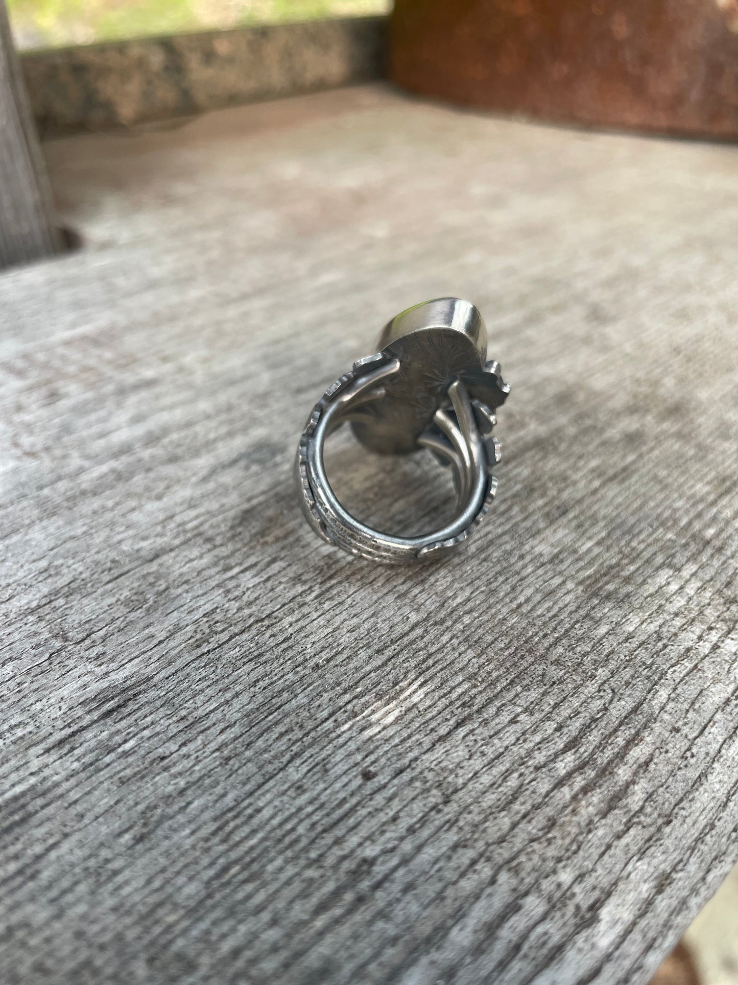 Fern Ring with Chrysocolla