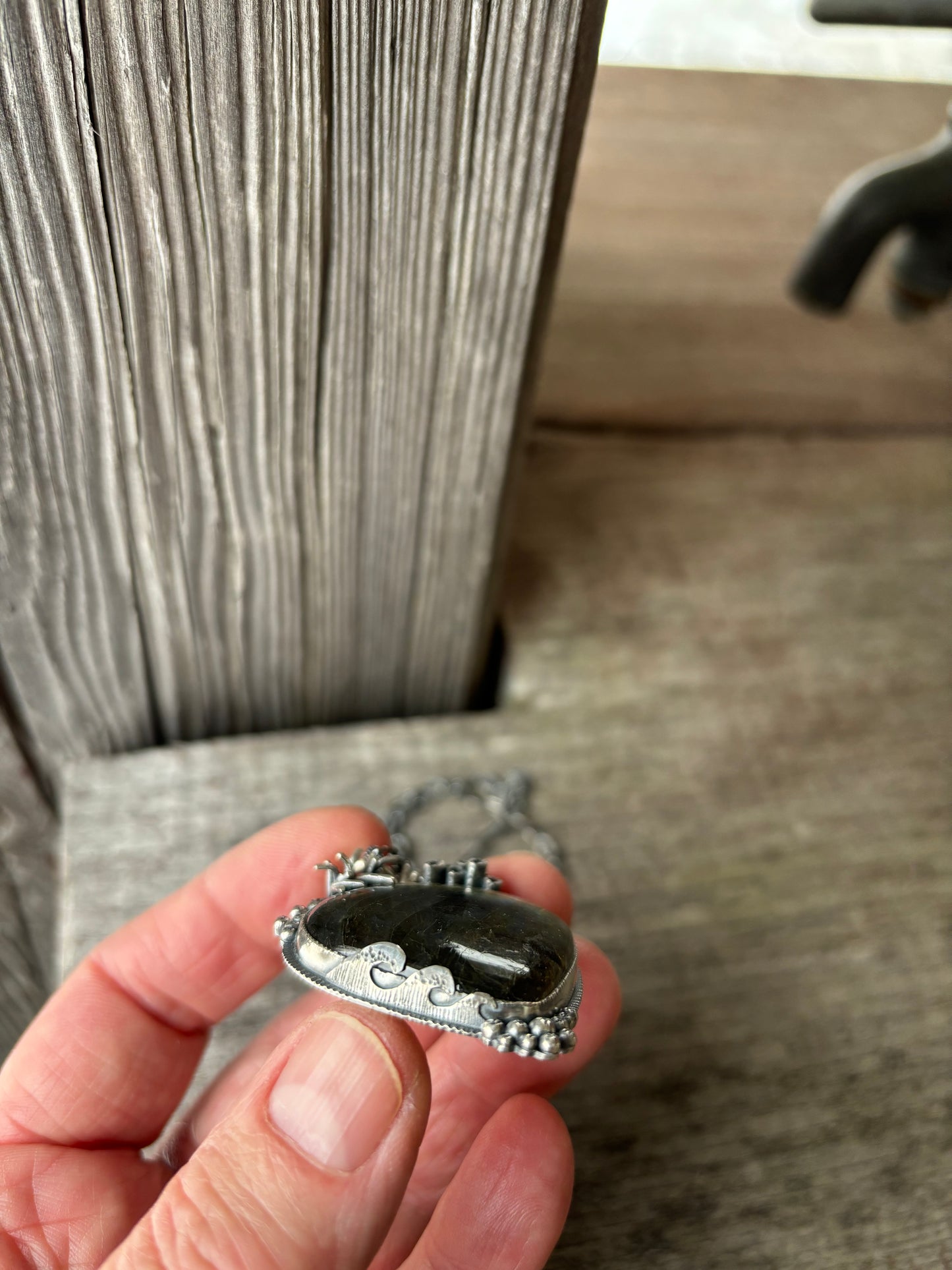 Coral and Nautilus Pendant