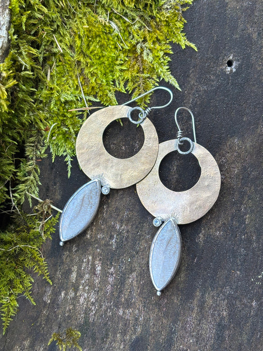 Fossil Coral Hoop Earrings