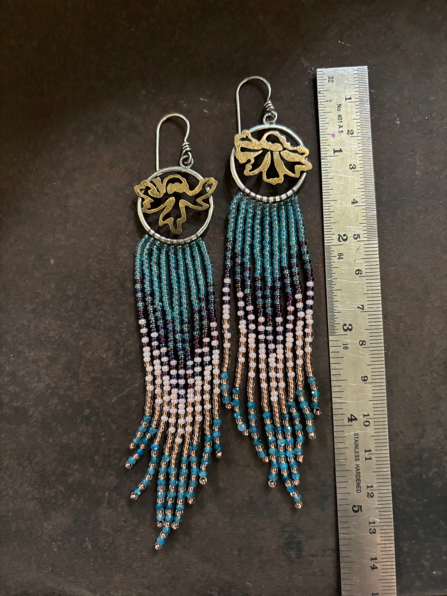 Echinacea Fringe Earrings