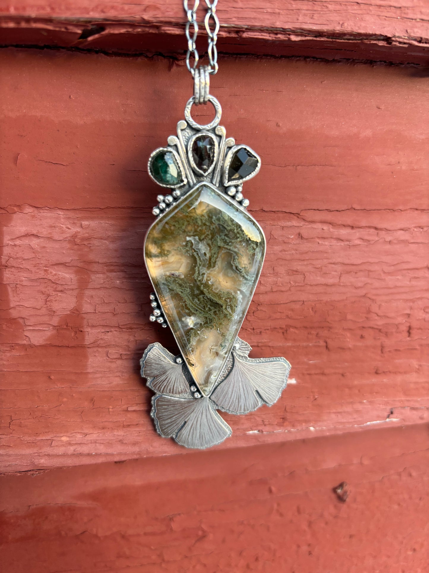 Dancing Ginkgo Leaf Pendant